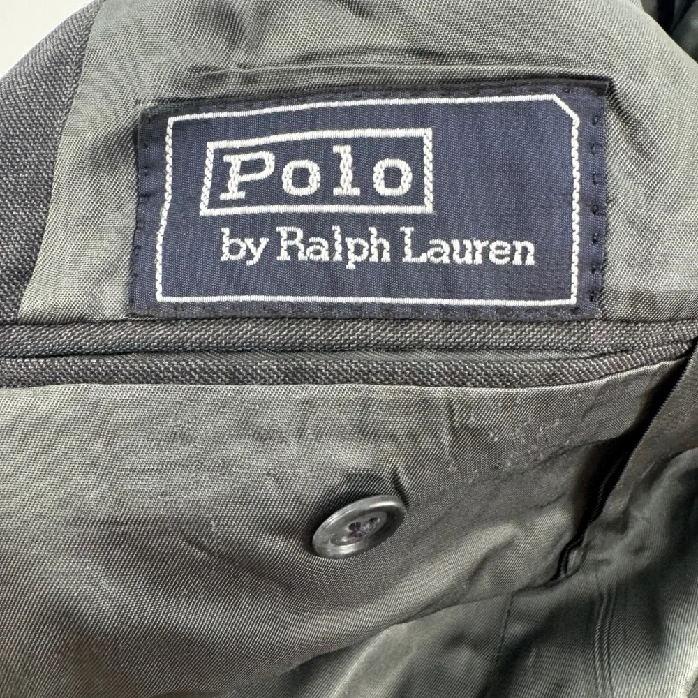 Polo Ralph Lauren Blazer‎ Sport Coat Herringbone Gray Men's Union Made USA